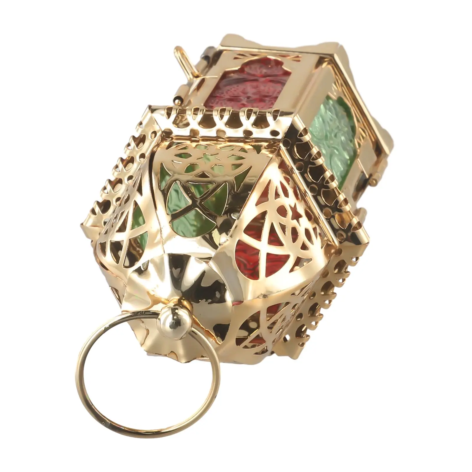Description Picture 4 of item1pcs Romantic Candle Holder Tealight Holder Handicraft Ornaments Indain Moroccan Style Iron Tonal Large Tall Glass Lanterns