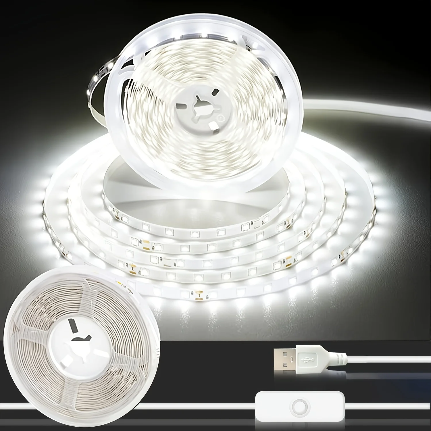 รูปสินค้า แถบไฟ LED สีขาว 5V ขนาด 1-10 เมตร ติดตั้งง่าย