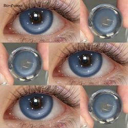 Halloween Costume Colored Contact Lenses - Purple Cosplay Edition | 1 - Year Fashion Beauty Lenses (BLUE 14.5mm)