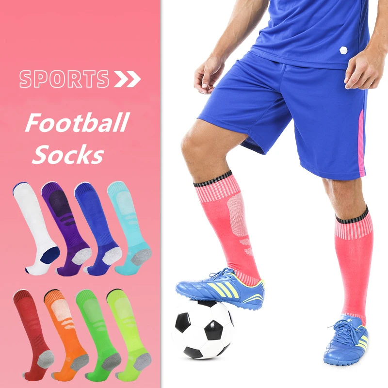 

Adult Children Professional High Tube Football Socks Men's Towel Bottom Sports Socks Children Over Knee Breathable Stockings