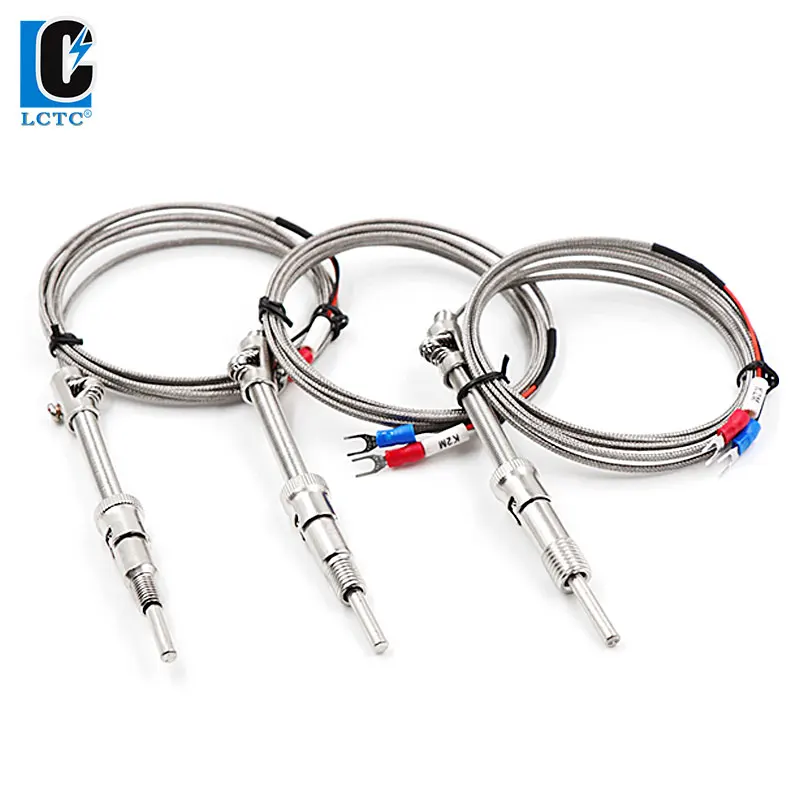 LCTC Temperature Sensor Needle K E Type Thermocouple Probe High Quality Compression Spring 1/2/3/4/5/6mm Wire