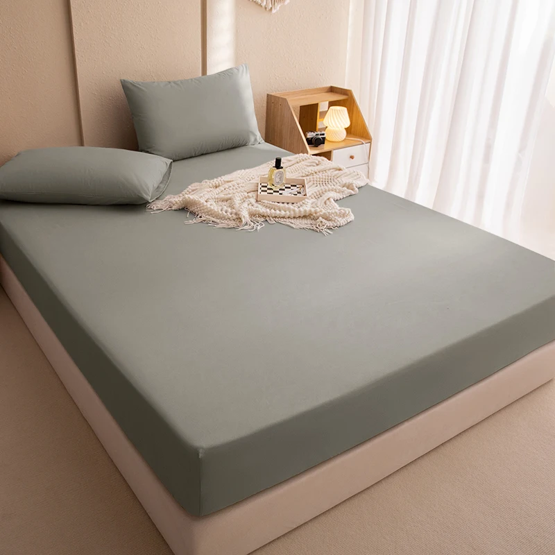 California King Size Double Bed Sheets,100% Waterproof Bed sheet,Double Layer Fabric Mattress Cover,Queen King Size Bed Cover 5