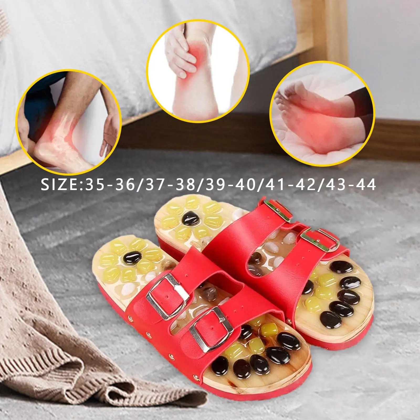

Acupressure Massage Slippers Adult Casual Non-slip Sandals Massage Shoes