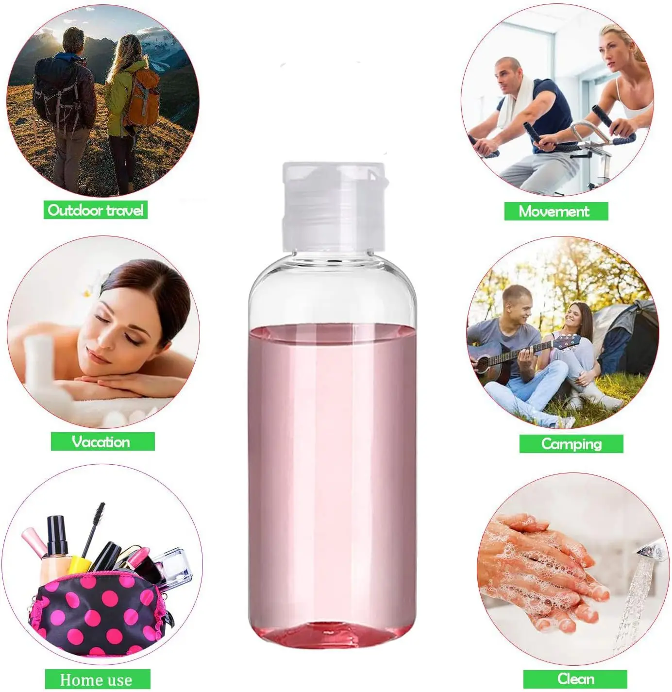 Compact Leak-Proof Travel Toiletry Bottles - TSA Approved