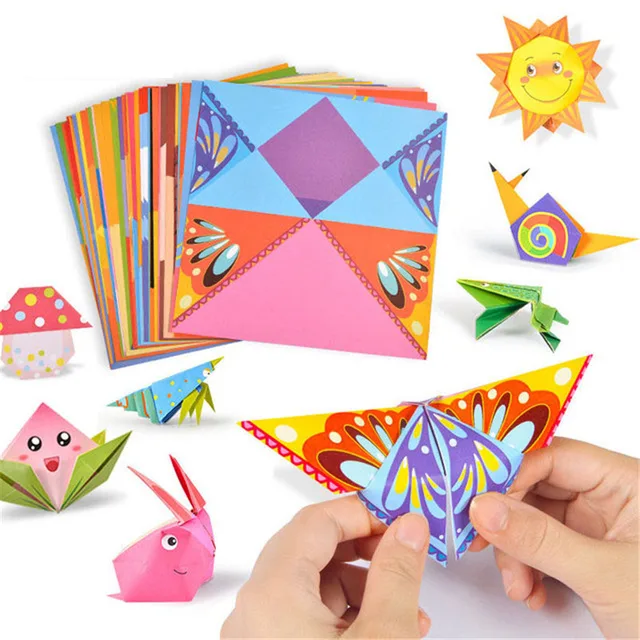 Craft Origami Paper for Kids 54Sheets Vivid Colorful Folding Papers  27Patterns Art Projects Kit Teen Birthday Educational Toy - AliExpress