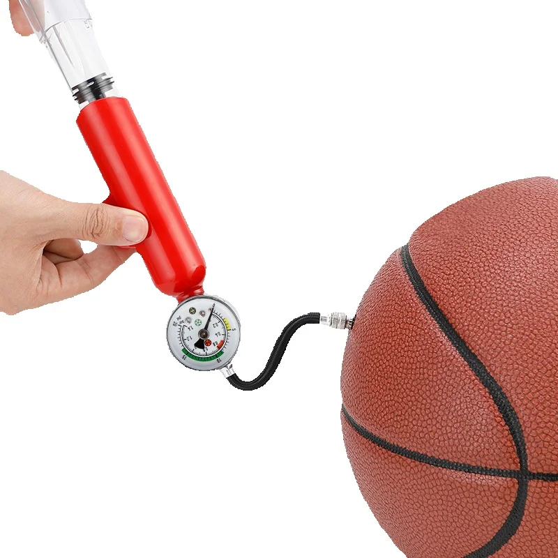 New portable fast plastic with watch, mini basketball and football inflator pump_voghion.com