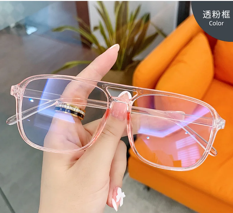 Transparente Computerbrille PC-Rahmen für Damen und Herren Anti-Blaulicht Eckige Brillen Blaulichtfilter Optische Brillen Herrenbrille – Detail 9