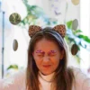 2 Pcs Fox Leopard Cat Ear Headband Women's Faux Fur Animal Metallic Fabric Headwear for Party 6