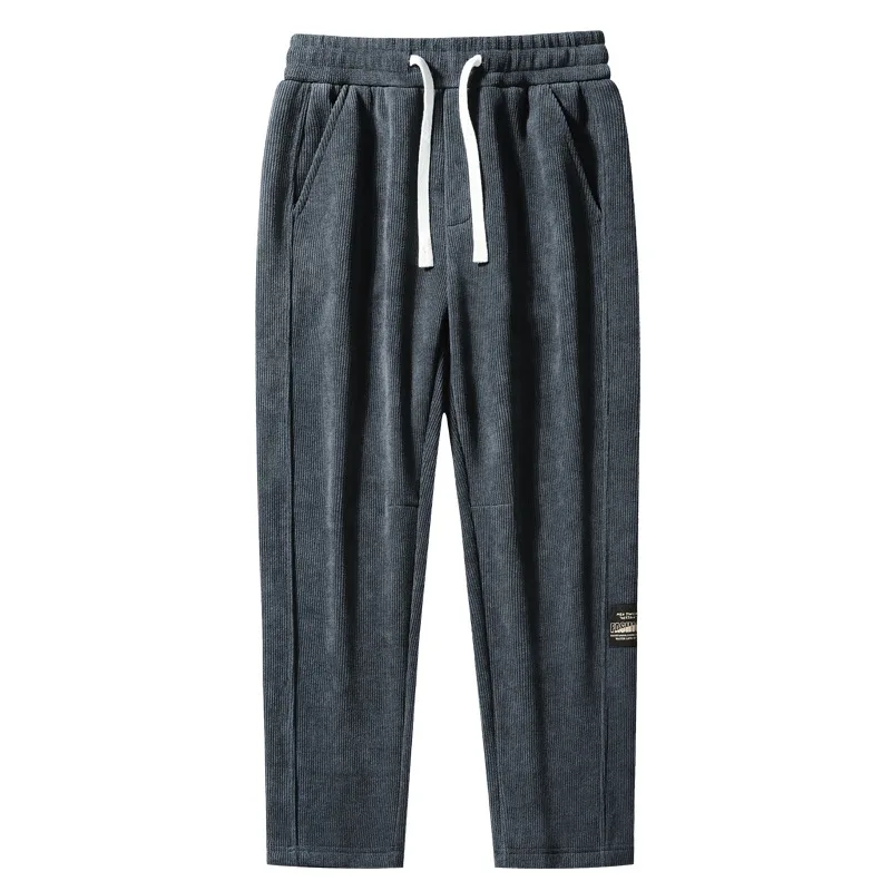 남성용 코듀로이 조거 스웻팬츠 하이 퀄리티 두꺼운 따뜻한 플리스 바지, 남성 캐주얼 보온 트랙 바지, 플러스 사이즈 9xl