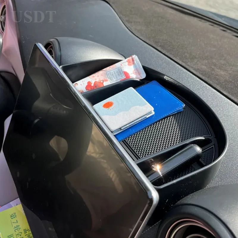

For BYD ATTO 1 BYD Dolphin EA1 2023 2024 Car Navigation Screen Rear Storage Box Instrument Panel Dashboard Storage Accessories
