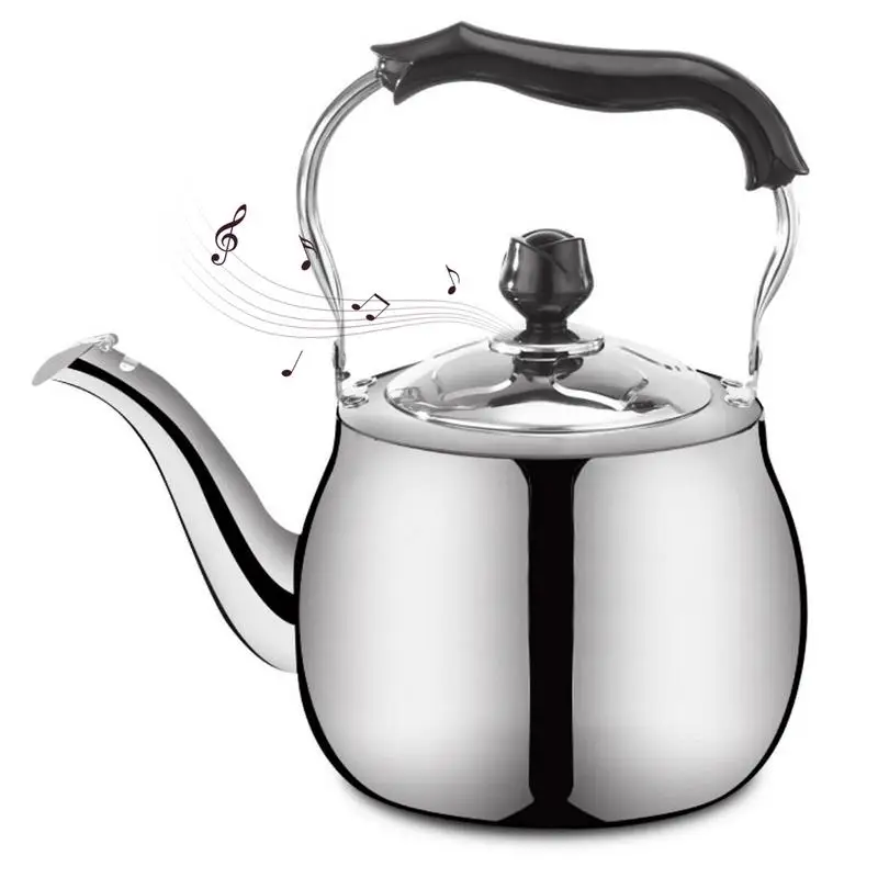 

2.5L Whistling Tea Kettle Stainless Steel Teapot With Handle Large Capacity Automatic Beep Warning Water Boiling for family