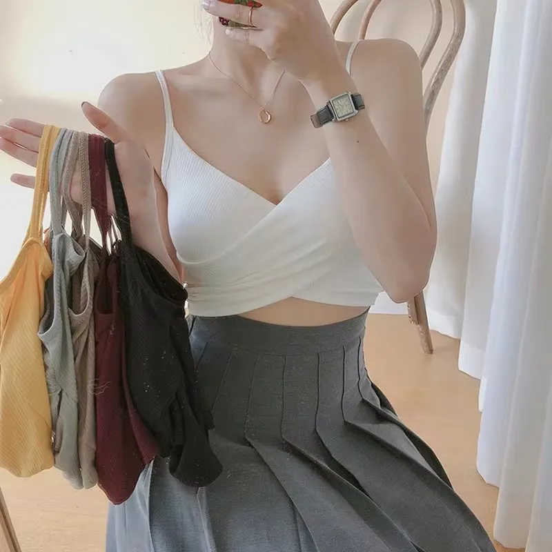 Women Lingerie Bra Crop Top Tube Top Seamless Underwear Female Crop Tops Girls Streetwear Sexy Padded Tube Bra Bandeau top Intimates