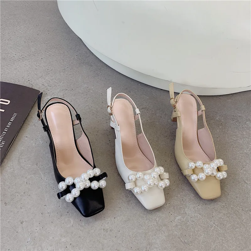 

Fashion Casual Women Sandals Buckle Strap Footwear Heels Women Shoes Sandals Female Genuine Leather Girl Wedding Shoes Summer