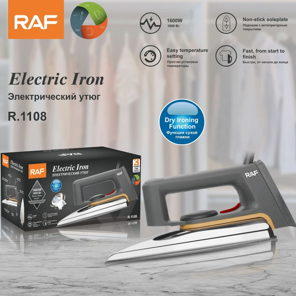 2025 Upgraded 1000W High-power Electric Iron 220V Home Travel Portable Stainless Steel Base Plate Clothing Iron 4
