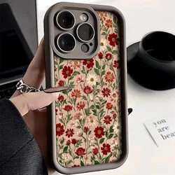 Vintage Wine Red Floral Phone Case - Elegant and Stylish Protective Cover - Galaxy S23 Ultra (Brown)