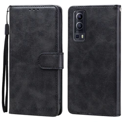 Premium Silicone Leather Flip Wallet Phone Case - Universal Design for Vivo пользователя (Black)