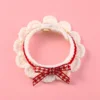 Cute Pet Cat Saliva Towel Hand-knitted Adjustable Kitten Cat Puppy Bow-knot Collar Pet Cat Decorative Collar Kitten Accessories 6
