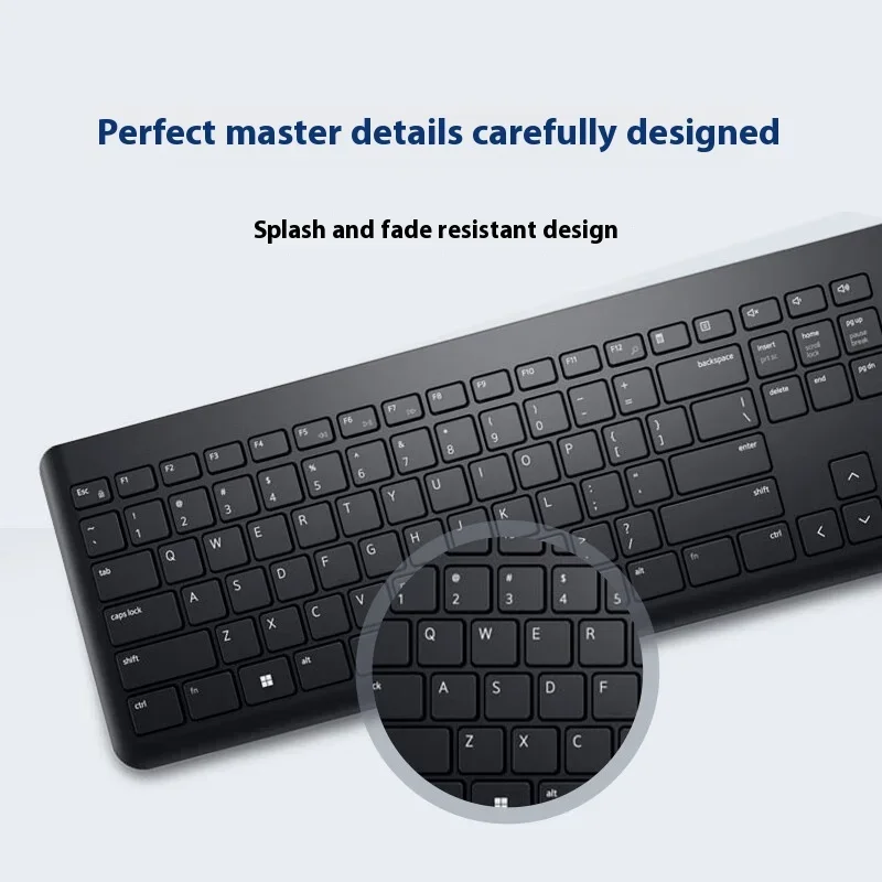 Dell KM3322W Wireless Keyboard and Mouse Set Keyboard and Mouse Office Laptop Peripheral USB External Black