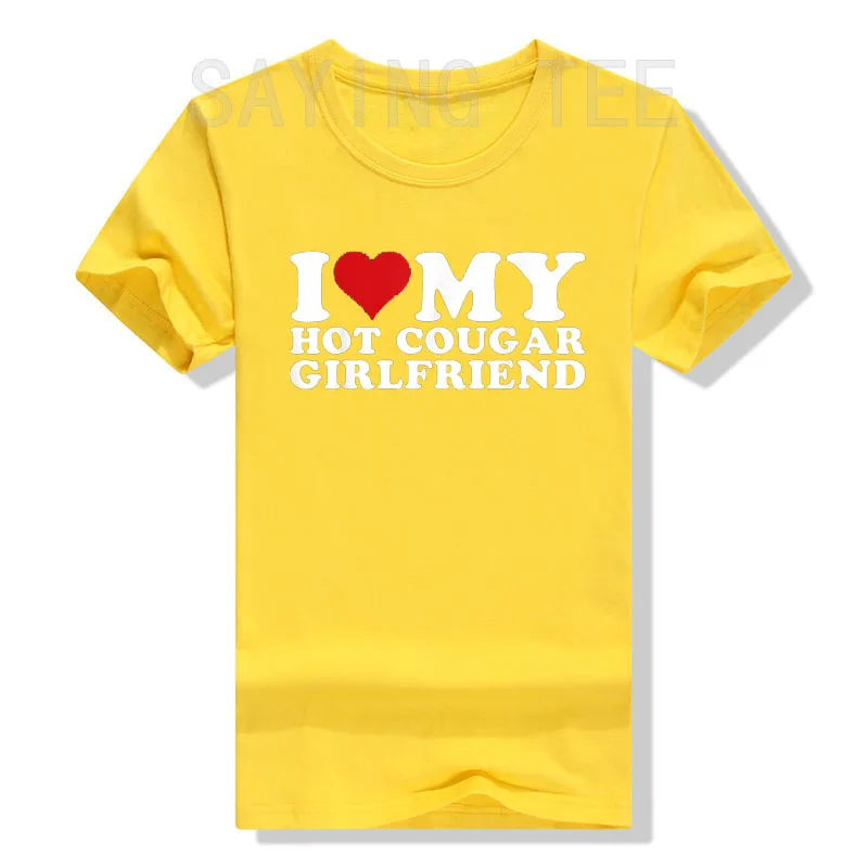 T-shirt Rétro Avec Inscription « I Love My Cougar Girlfriend