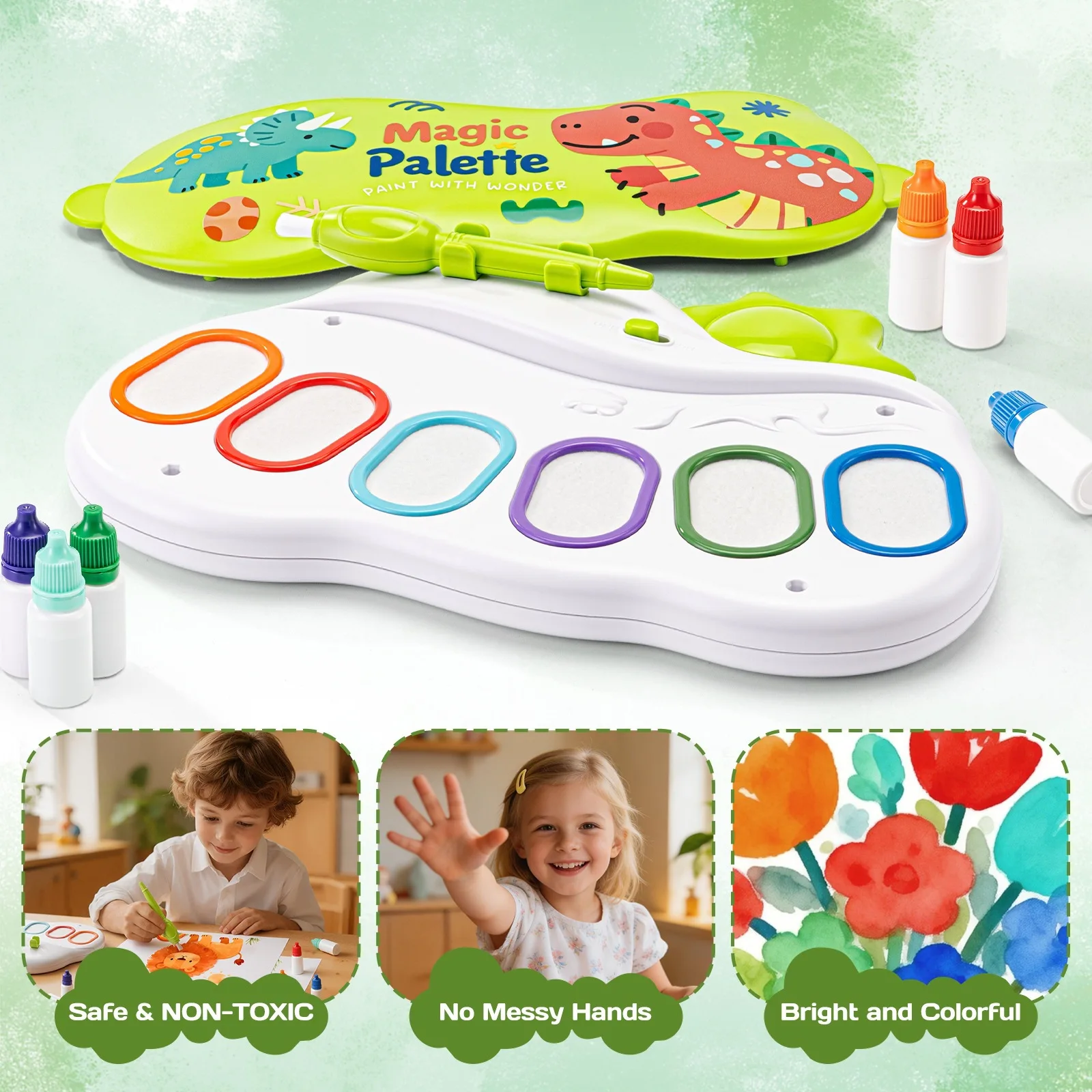 Set di Lavagna Magica per Disegno e Graffiti per Bambini, Giocattolo Educativo per l'Apprendimento Precoce, Regalo di Compleanno Colorato e Divertente - immagine 2
