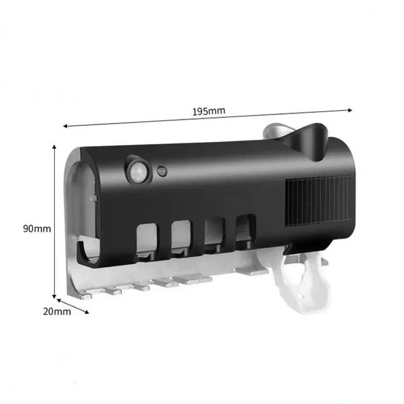 Bathroom Holder Automatic Toothbrush Toothpaste Dispenser Set Dustproof Sticky Suction Wall Mounted Toothpaste Squeezer
