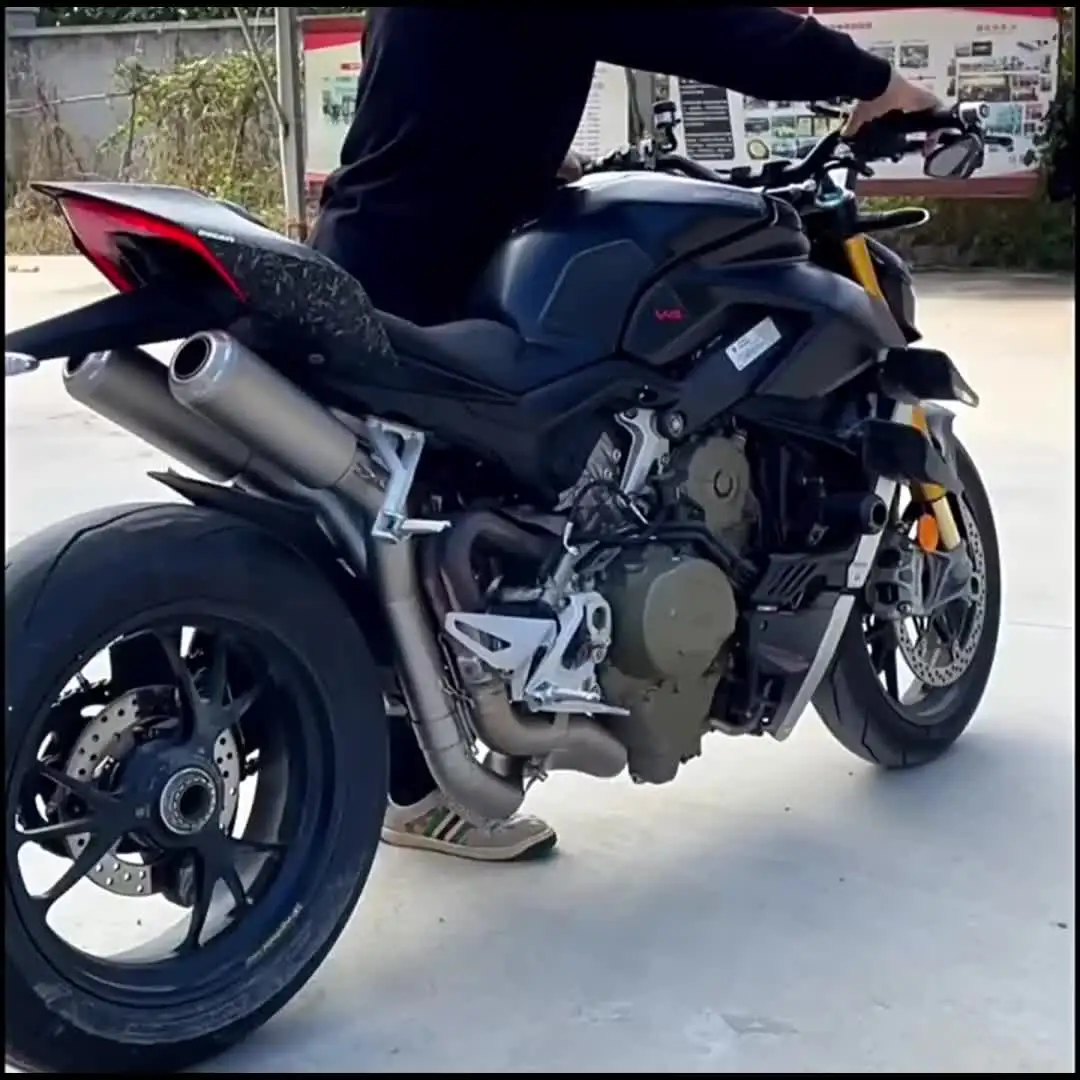 Выхлопная система HEO из титанового сплава для глушителя Ducati Streetfighter V4 обновление