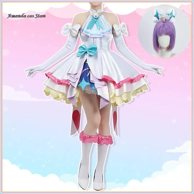 

Anime Hirogaru Sky! Pretty Cure Cure Prism Elegant Dress Lovely Cosplay Costume Halloween Party Role Play Outfit