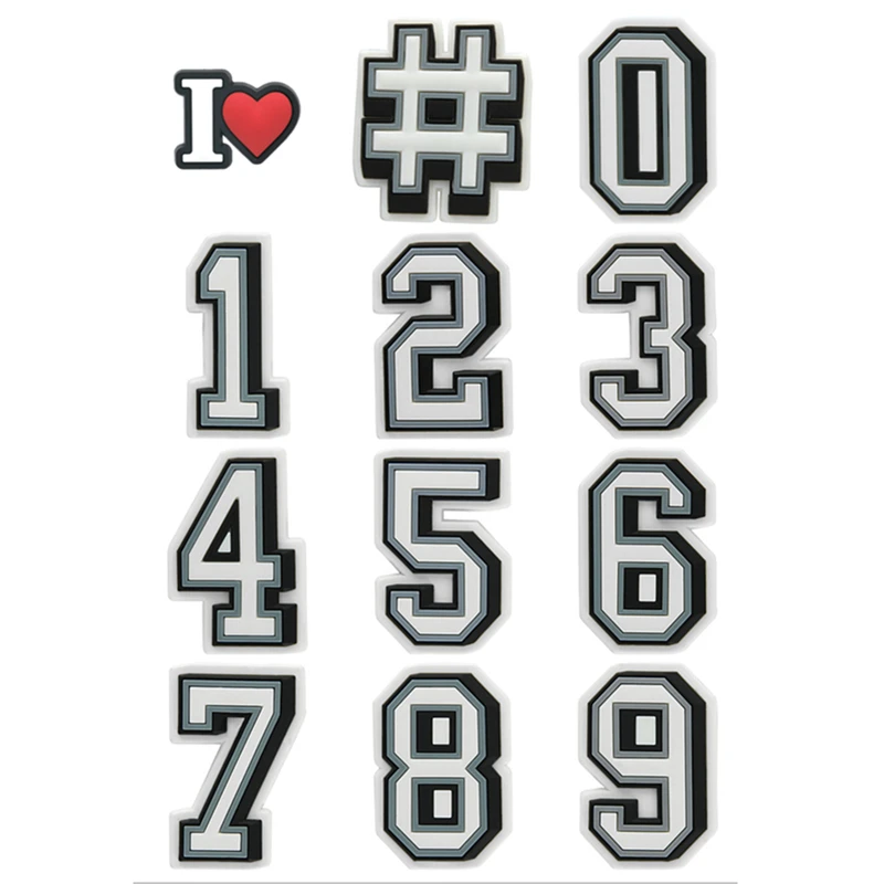 For Crocs Charms 1 Pz Angolo Numero Scarpe Charms Decorazioni Per Crocs Sandali Ragazzi Ragazze Bambini Donne Adolescenti Regali Di Natale Bomboniere 