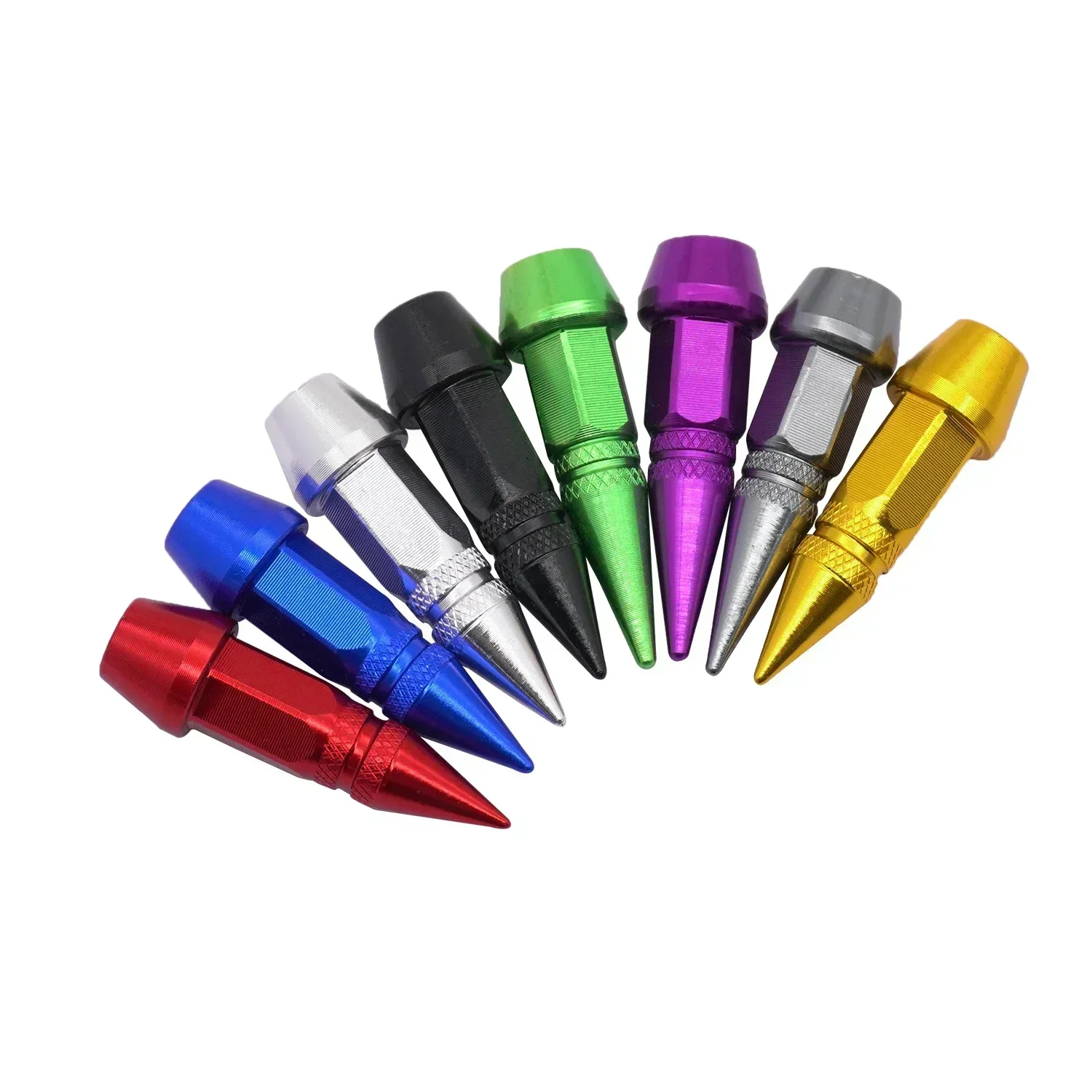 Universal Airtight Tire Valve Caps - Set of 4 for Cars, Motorcycles, and Bikes