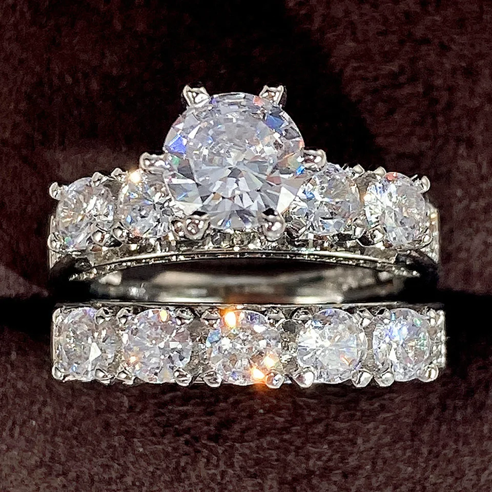 Lot De 50 Bagues Fantaisie Femme – Zirconia Cubique – Multicolore – Plaqué Argent