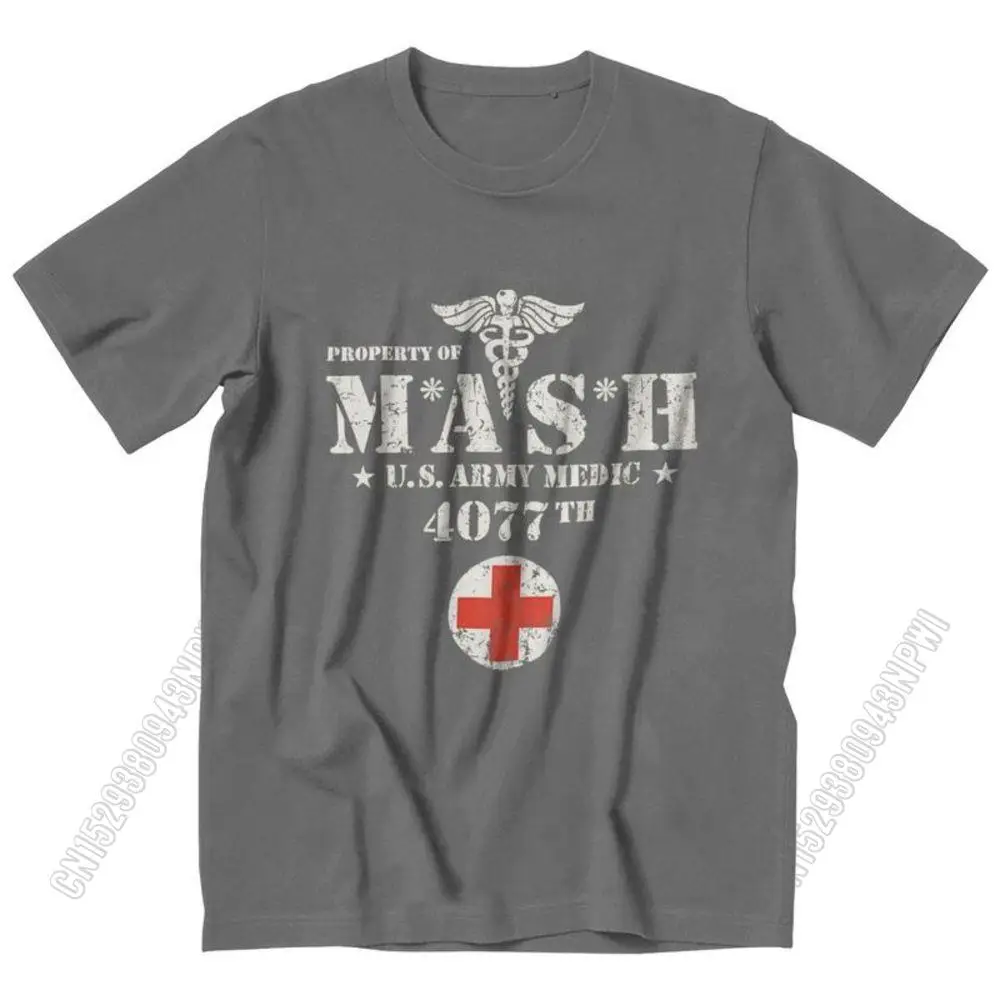 Vintage Mash Tv Show Men T Shirt 100% Cotton Tee Tshirts Summer T-Shirt Gift Women Uni Clothes Novelty Design