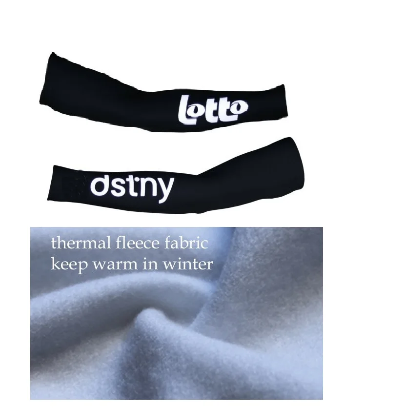 

WINTER FLEECE THERMAL 2023 Lotto Dstny TEAM Men's Cycling Arm Warmers Outdoor Sports MTB Bike Bicycle Armwarmers One Pair