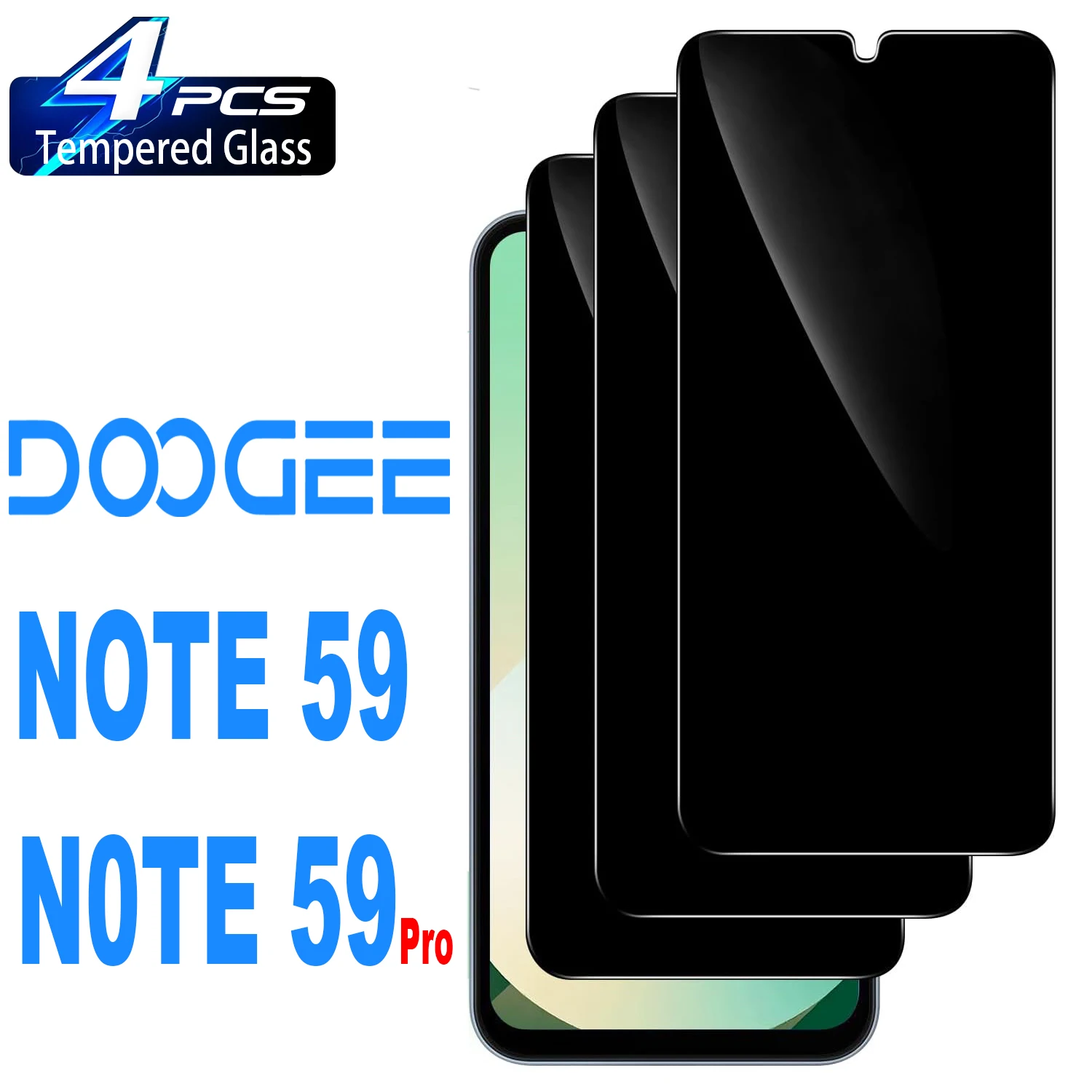 Anti-Spy Tempered Glass Screen Protector Privacy Film