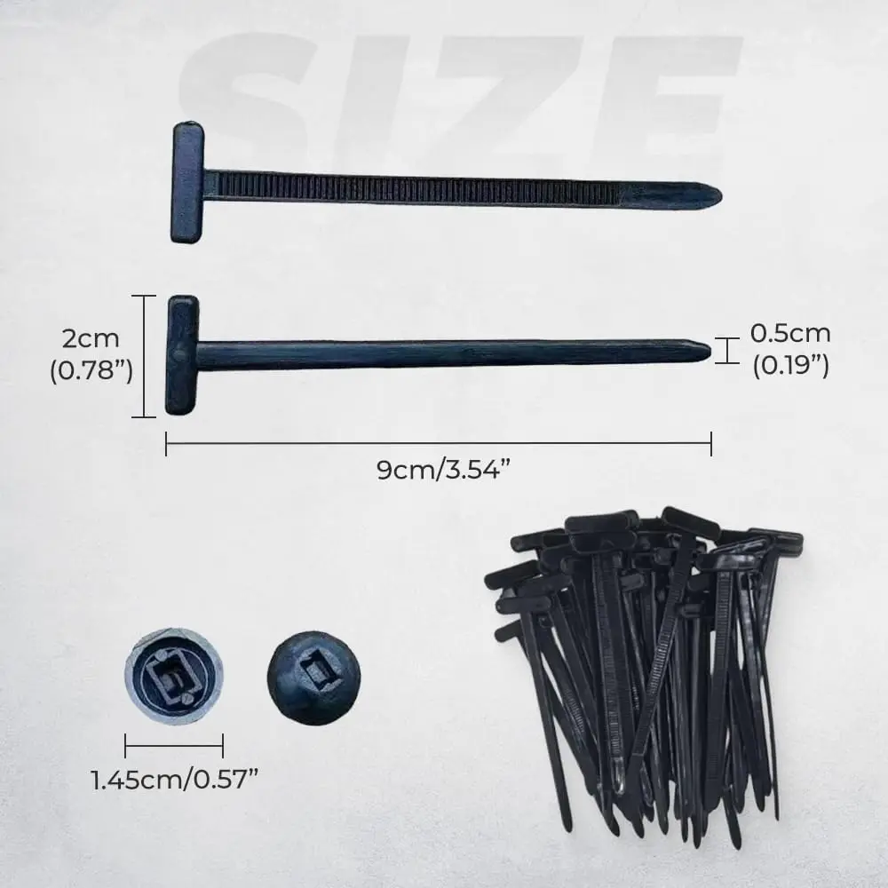 Nylon Universal Cable Tie Buckle Heavy Duty Self-Locking Zip Ties Holder Multipurpose Plastic Cable Ties Tool 500/10 Pcs