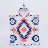 2024 new ultra-fine fiber cape bath towel cartoon print children's cape children can wear hooded bathrobes 3