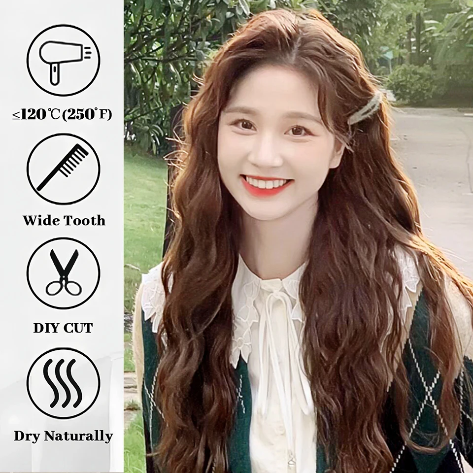 Synthetic Brown Wavy Lace Front Wig for Women