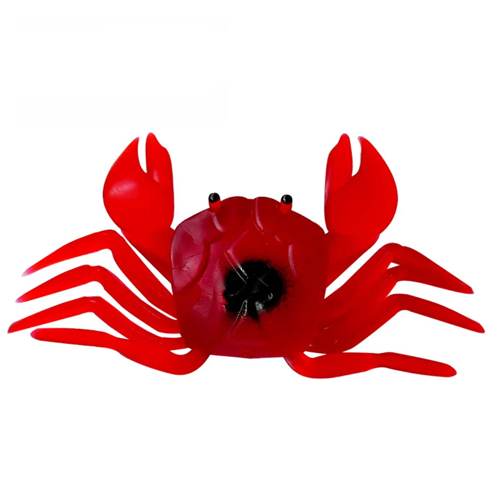

2022 New Fishing Tackle Gear Accessories Soft Lure Fishing Crab White/Red Artificial Crab Bait Crab Soft Lure PVC Trap