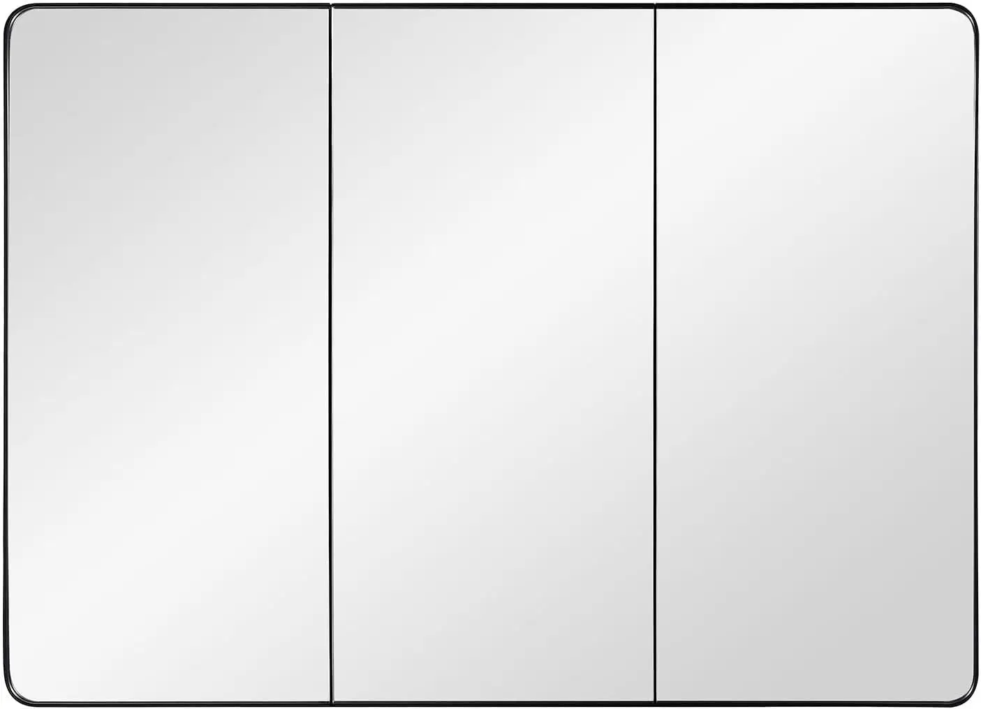 Round Corner Framed Door 36 x 26 inch, Black，Recessed or Surface Mount
