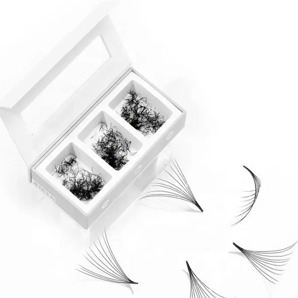 

750 вееры, Seashine объемное наращивание ресниц, короткий стержень, готовые вееры C/D, завитые норковые ресницы, индивидуальные ресницы из искусственной норки