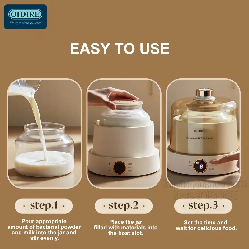 1L Electric Yogurt Maker Automatic Multifunctional 220V Household Rice Wine Maker DIY Yogurt And Natto Fermenting Machine