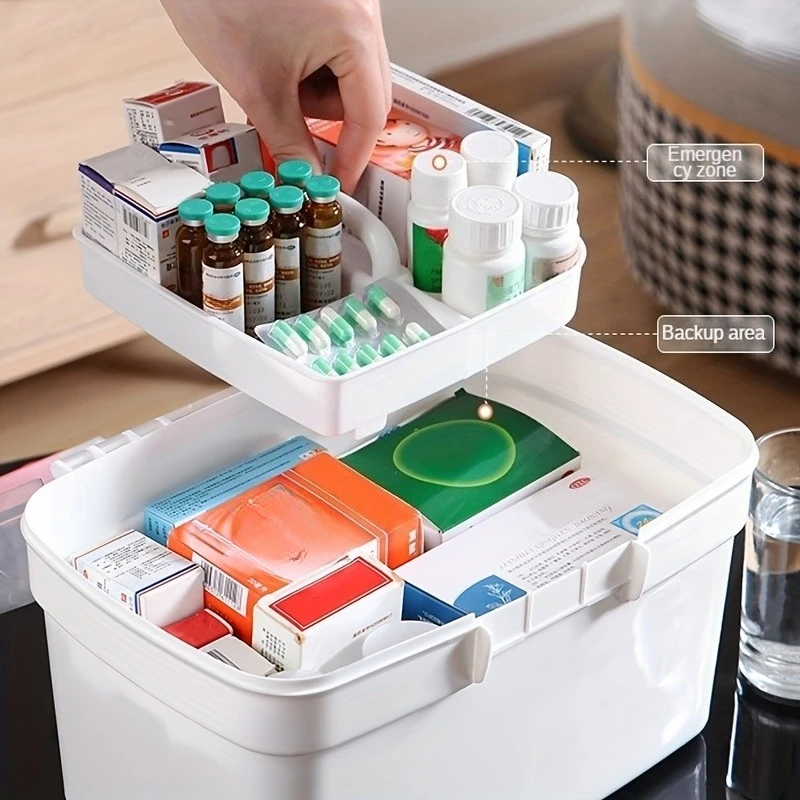 Household Medicine Storage Box, Portable Split Type Medicine Box, First Aid Medicine Box, Back To School Season Medicine Box
