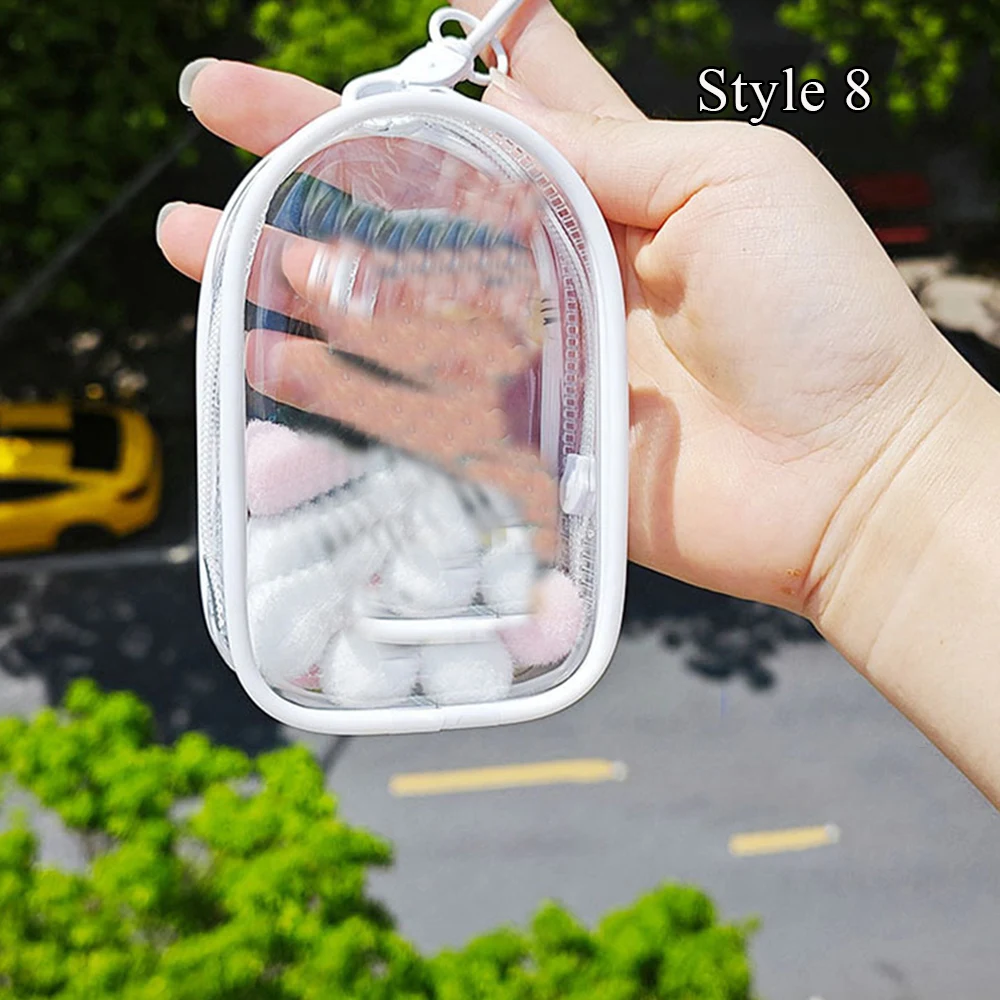 1Pcs Transparent Mystery Storage Box Keychain Pouch Bags Organizer Boxes Cute Wallet Thicken Toy Doll Gifts Bag Dustproof Case