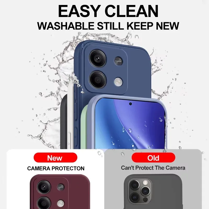 Elegant Liquid Silicone Full Cover Phone Case - Fashionable Protection