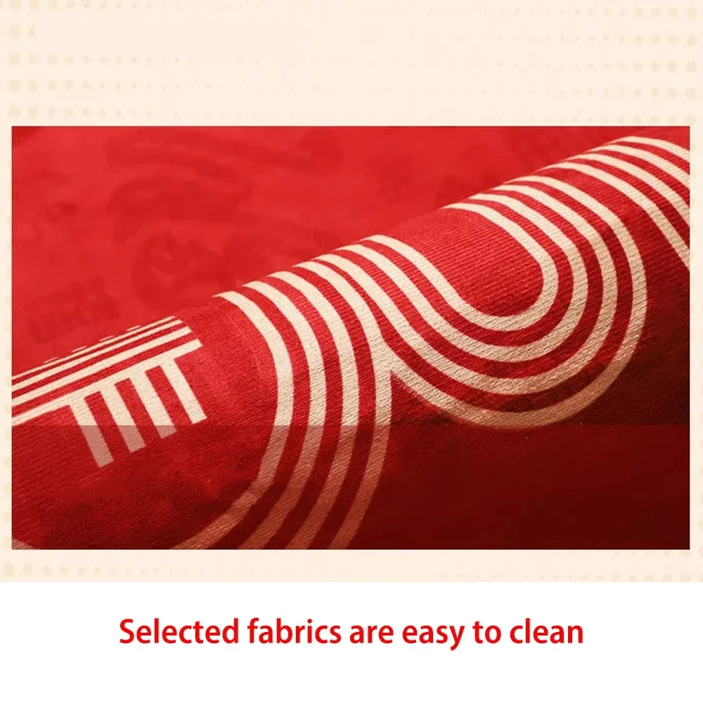 Red Simple Luxury Carpet for Living Room Chinese Style Decoration Home Bedroom Carpets Area Rug Non-slip Dining Room Mat Bedside 5