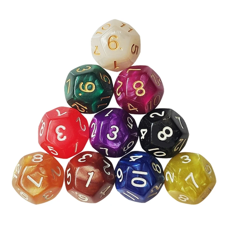 

Acrylic 12 Sided 18mm Digital Number Cubes Round Coener For Kid