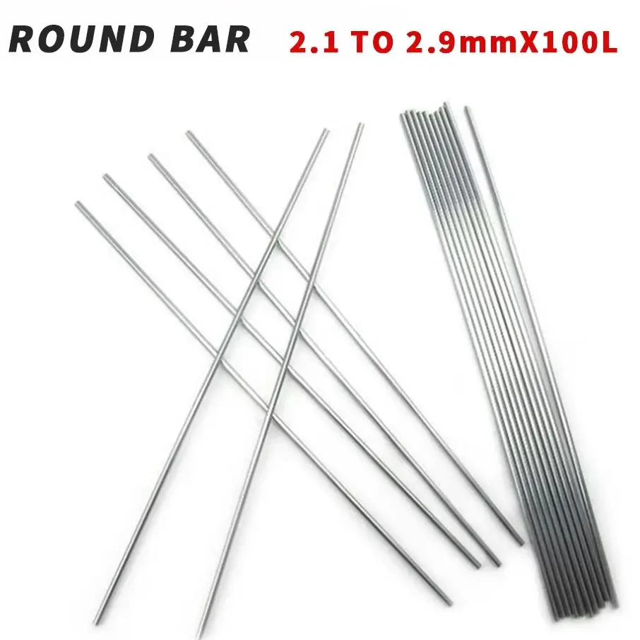 10 Stück Vollhartmetall-Rundstäbe 1,1/1,2/1,3/1,4/1,5/1,6/1,7/1,8/1,9 mm Hartmetall-Rundstäbe 100 mm Länge Drehwerkzeuge