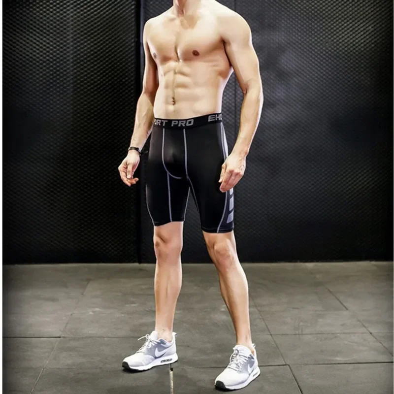 Skinny Fitness Mens Compression Sports Gym Under Base Layer Running Tights Quick-Drying Shorts Trainning Riding Male 3XL Shorts 4
