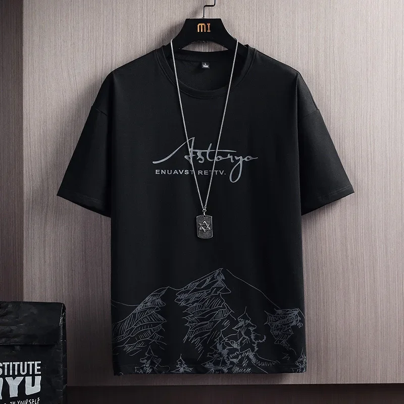 Short Sleeve-snow mountain Black