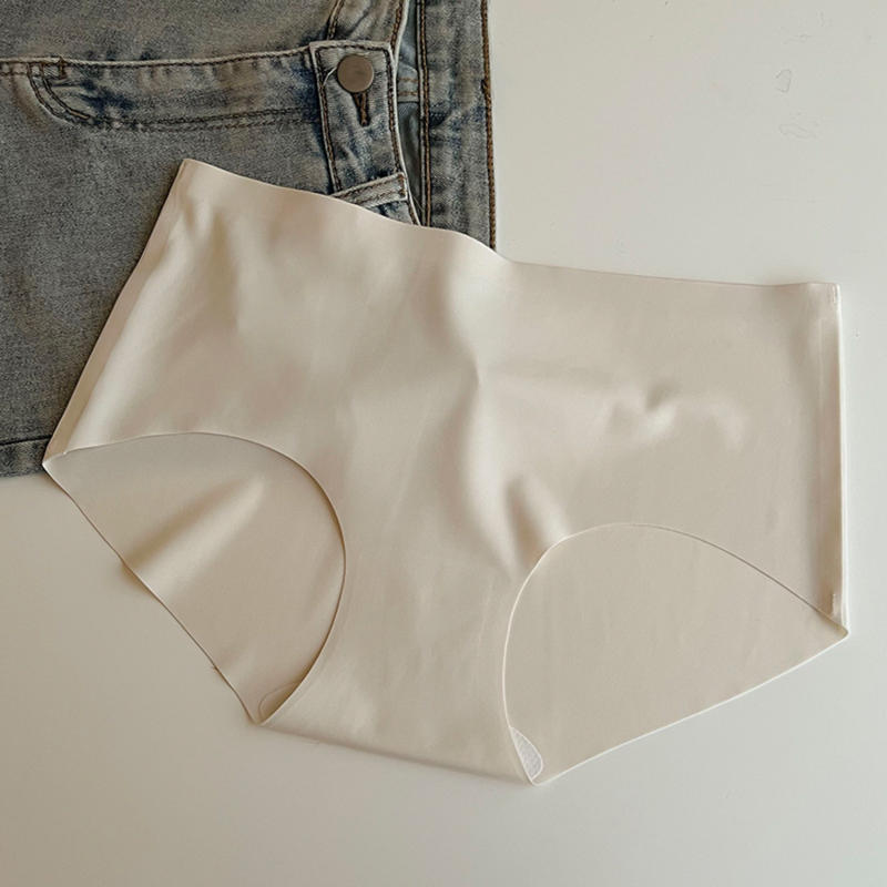 6PCS Women Seamless Panties Imitation Silk Ultral Thin Briefs Comfortable Intimates Soft Lingerie Elastic Breathable Underwear