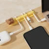 WORTHBUY Cute Desktop Cable Management Self-Adhesive Cord Winder Clip Cable Organizer Holder For Mouse,Earphone,USB,Charging 4